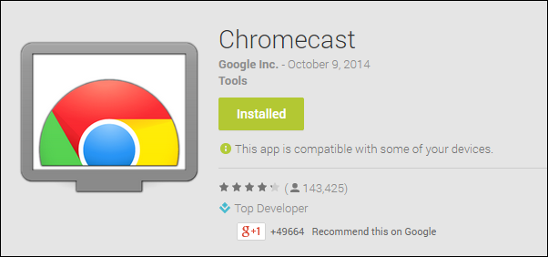 google play chromecast app